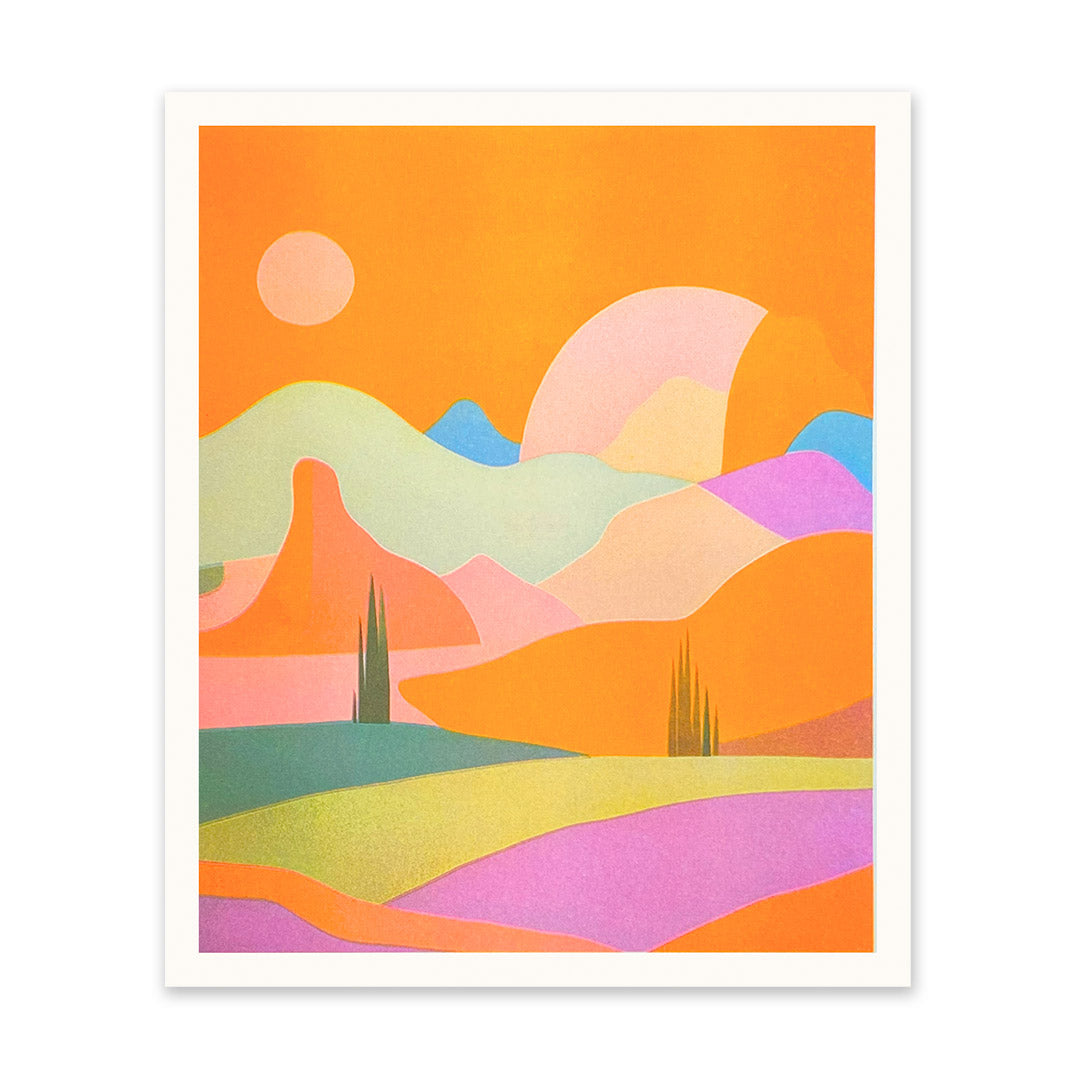 Block Landscape Painting Abstract Mini Landscapes On Wood Block