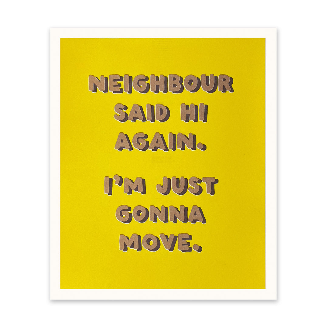 Neighbour Art Print