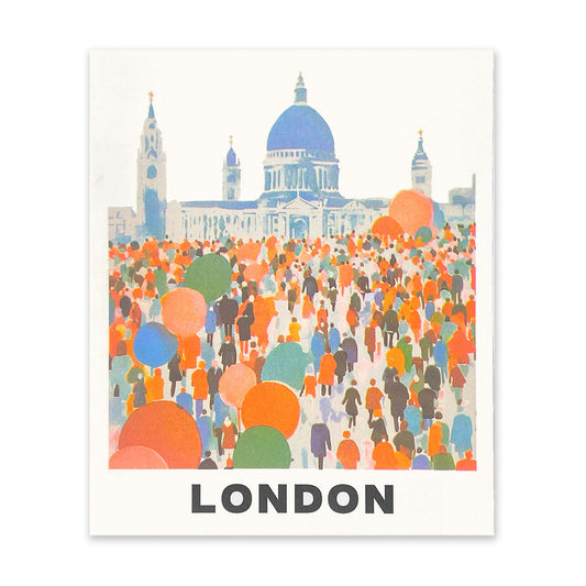 St Paul's Cathedral with Crowd Art Print