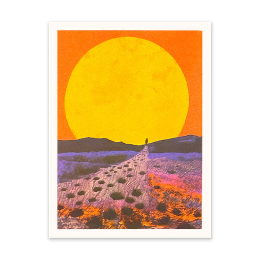 Red Sunset Landscape 1 Art Print