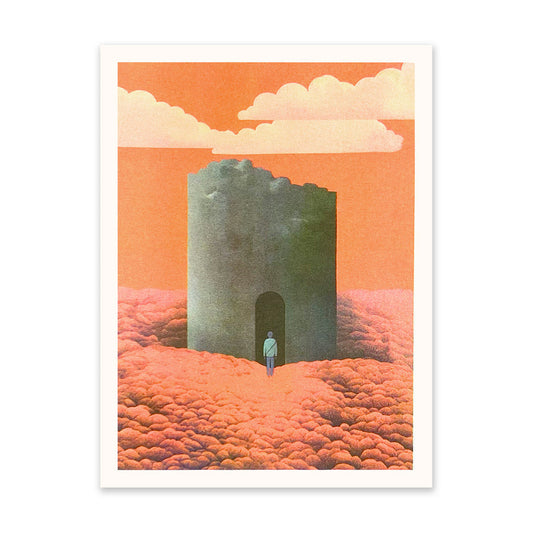 Figure and Tower Art Print