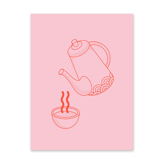 Pink and Red Tea Art Print