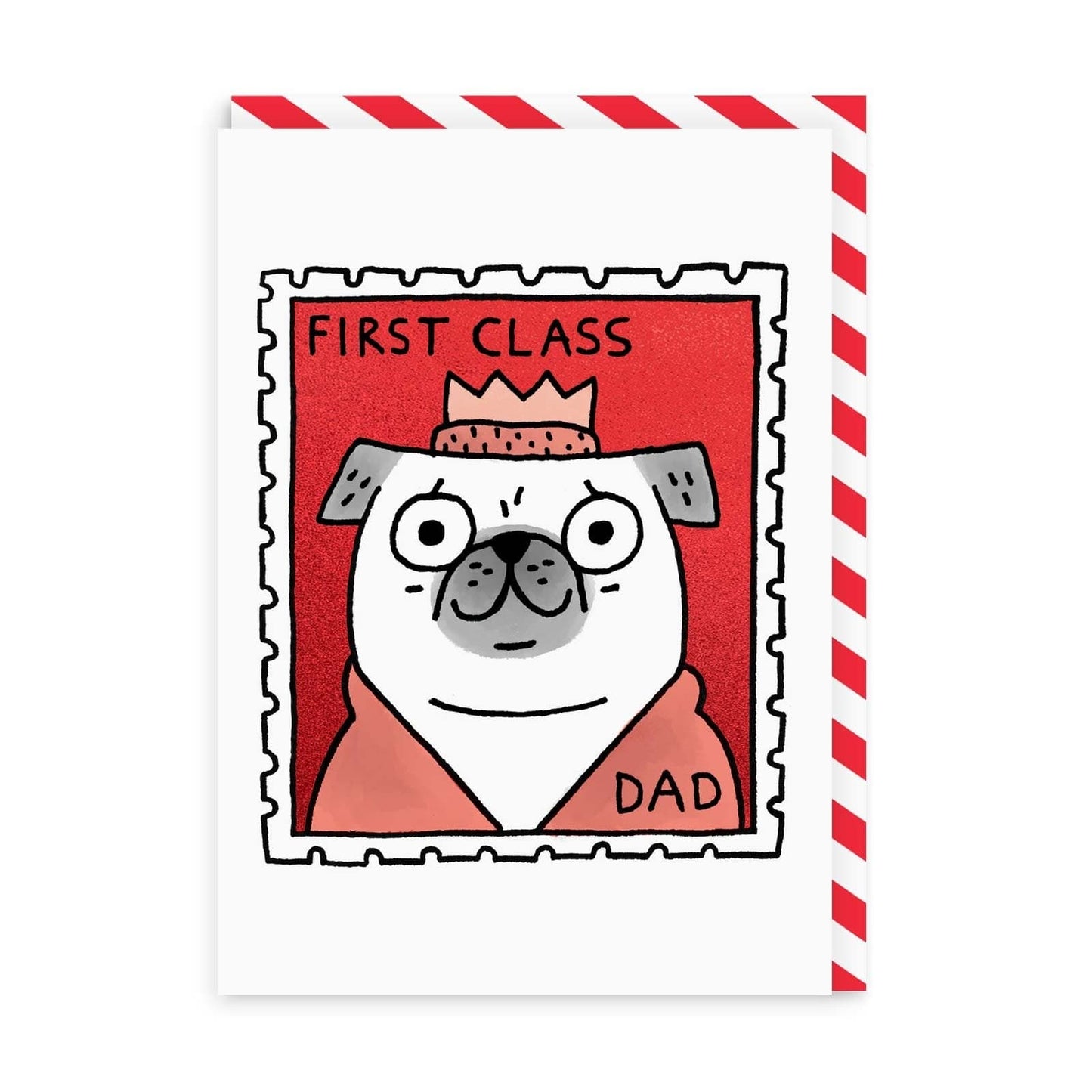First Class Dad Square Greeting Card