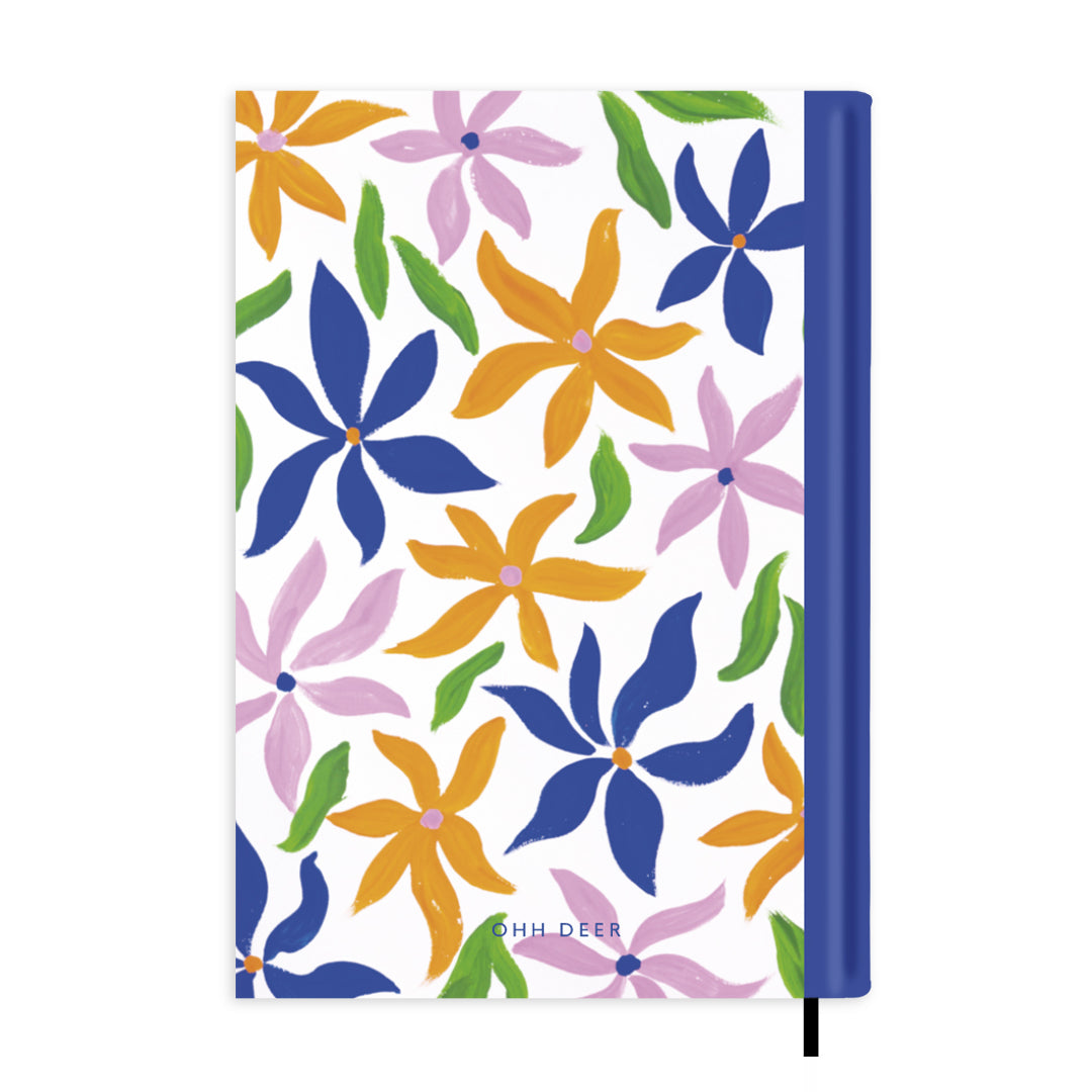 Bright Flowers Personalised Notebook A5
