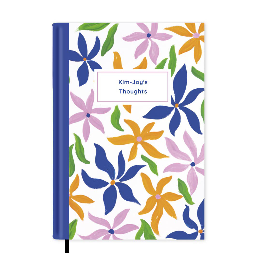 Bright Flowers Personalised Notebook A5