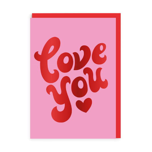 Love You Lettering Greeting Card