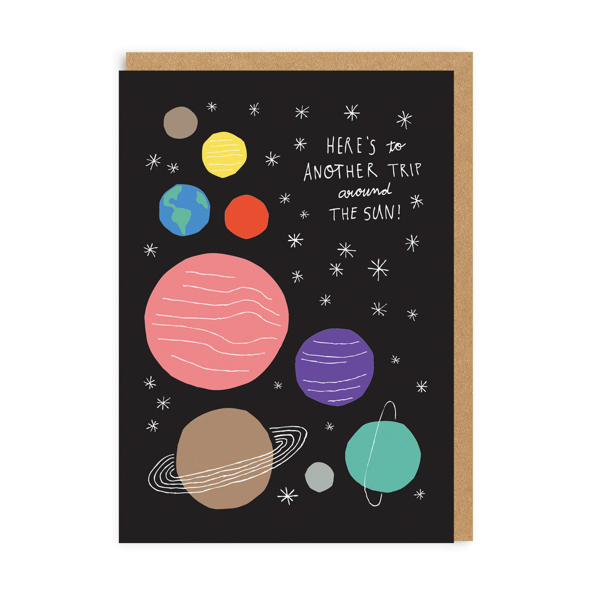 Around Sun Birthday Greeting Card