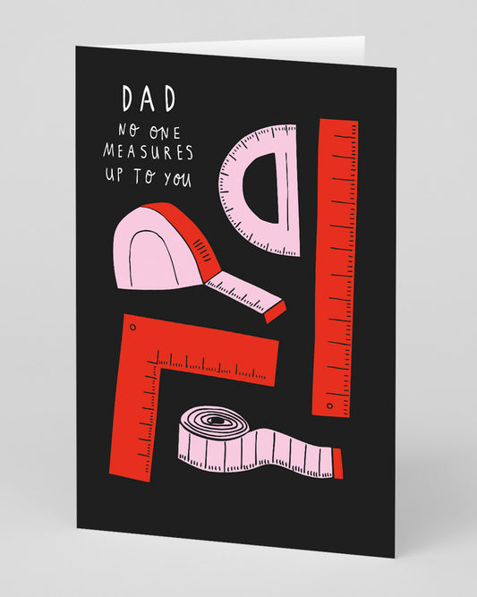 Personalised Measure Up Dad Greeting Card
