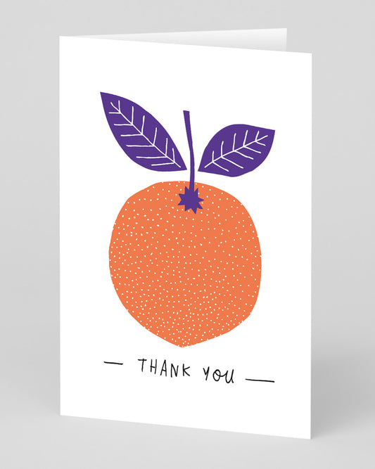 Personalised Orange Thank You Card