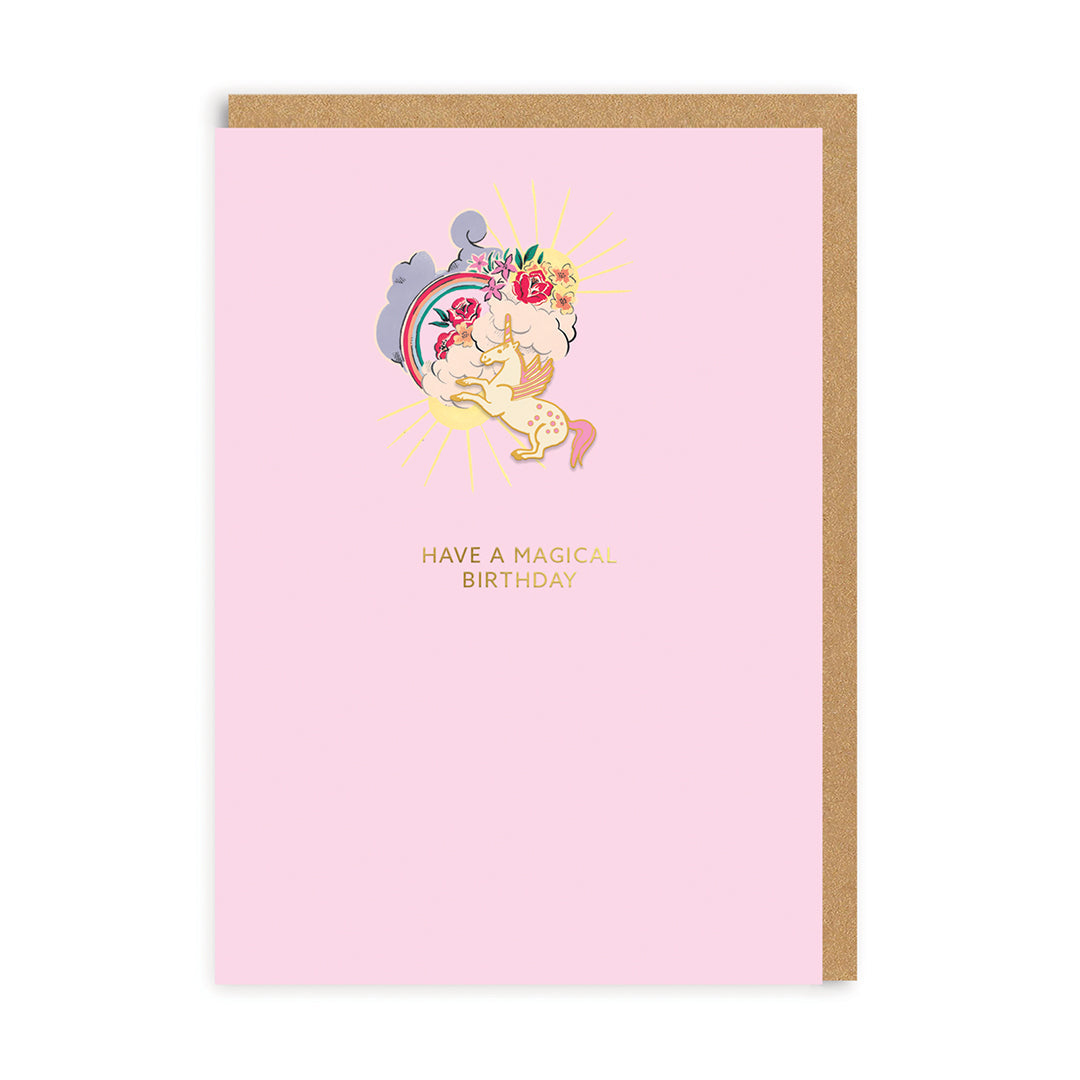 Have A Magical Birthday Unicorn Enamel Pin Card