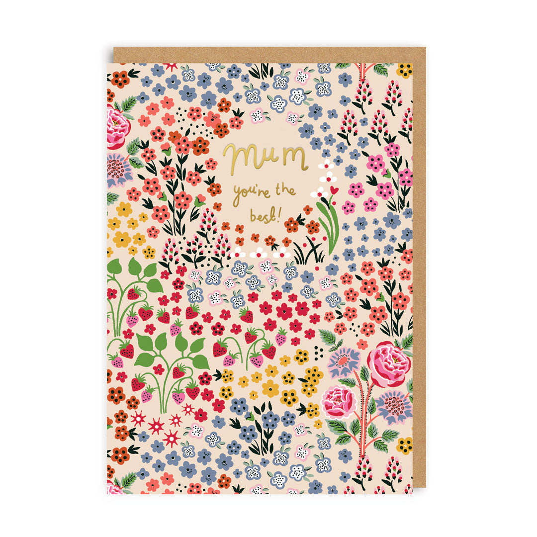 Mum You're The Best Magical Meadow Greeting Card