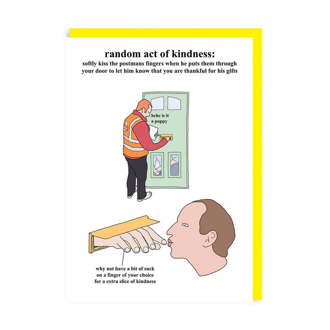 Random Acts of Kindness Kissing Fingers Greeting Card