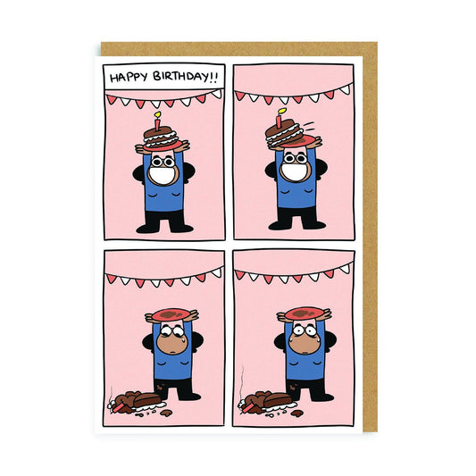 Cake Drop Happy Birthday Greeting Card