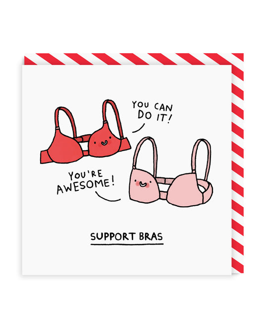 Support Bras Greeting Card