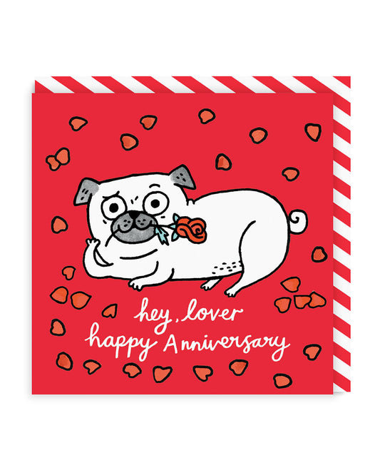 Hey Lover Happy Anniversary Greeting Card