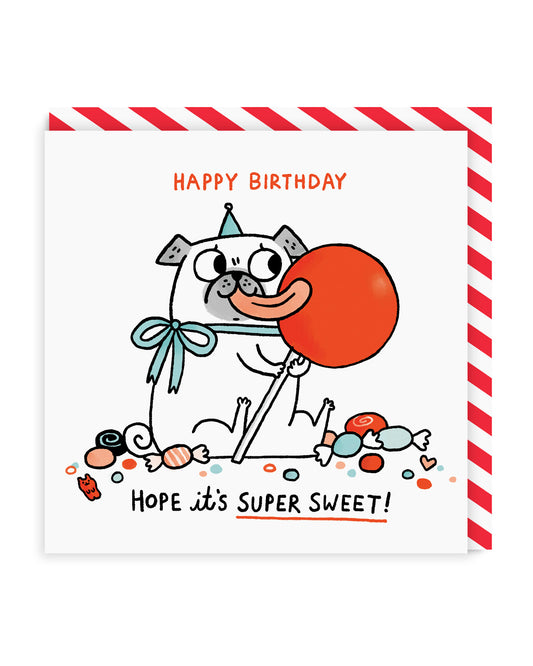 Hope It's Super Sweet Square Birthday Greeting Card