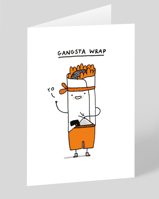 Personalised Gangsta Wrap Greeting Card
