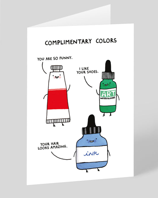 Personalised Complimentary Colours Greeting Card