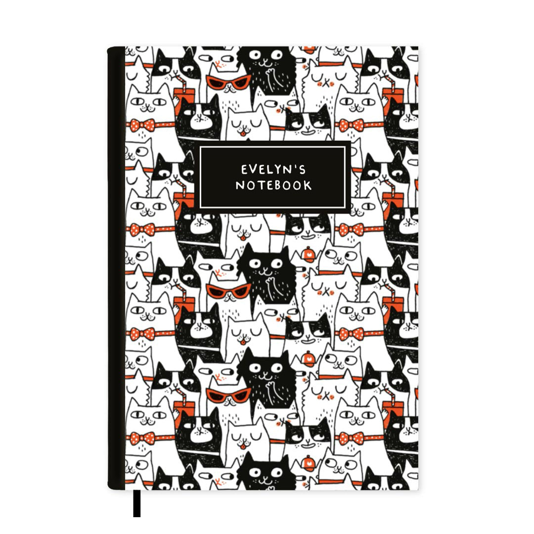 Cool Cats Personalised Notebook A5