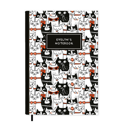 Cool Cats Personalised Notebook A5