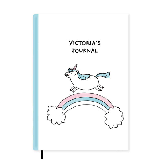 Flying Unicorn Personalised Notebook A5