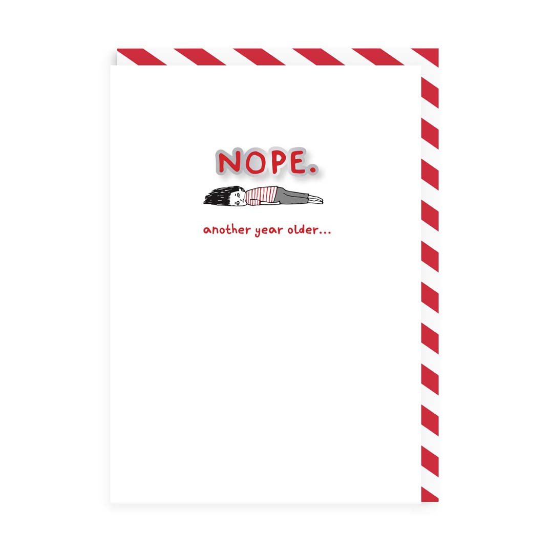 Nope Enamel Pin Greeting Card