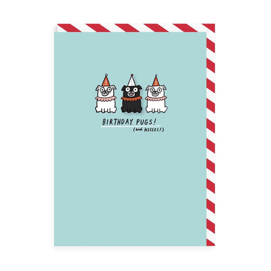 Birthday Pugs Enamel Pin Greeting Card