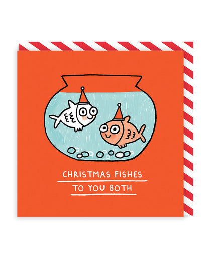 Christmas Fishes To You Both Christmas Card