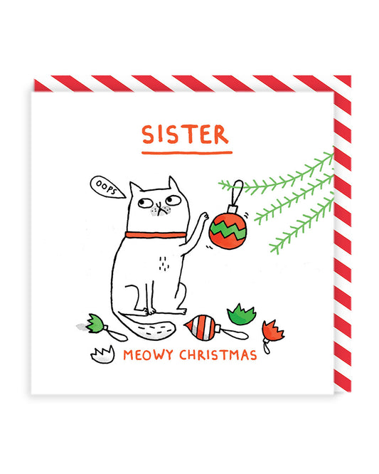 Meowy Christmas Sister Christmas Card