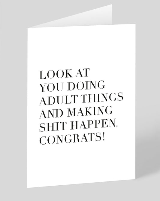 Making Shit Happen Congratulations Card