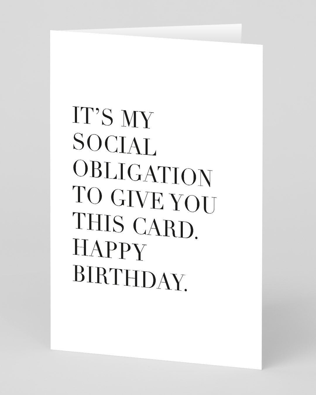 Social Obligation Birthday Card