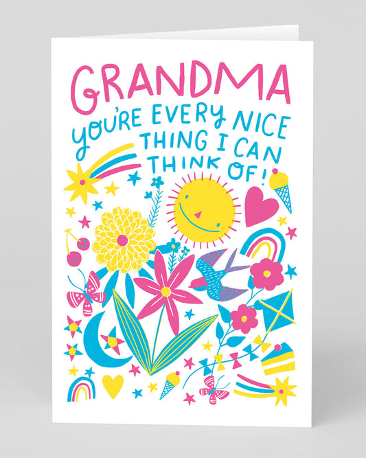 Personalised Grandma Nice Thing Greeting Card