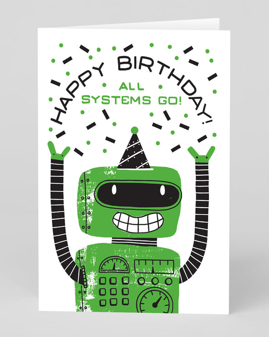 Personalised Robot Birthday Card