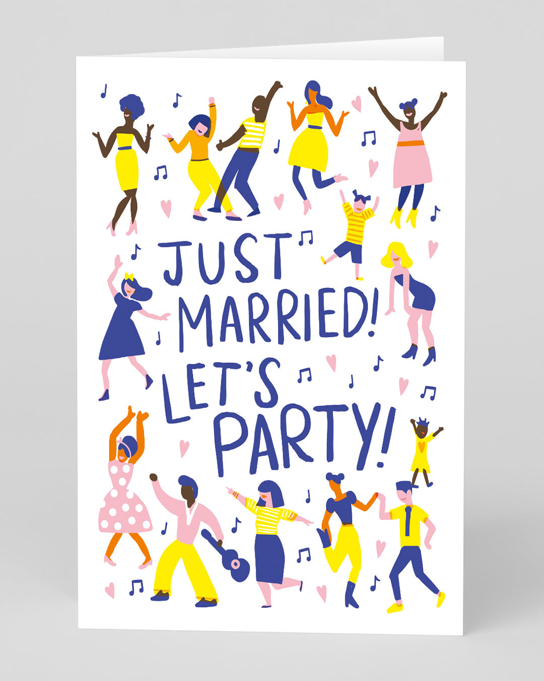 Personalised Just Married Let's Party Greeting Card