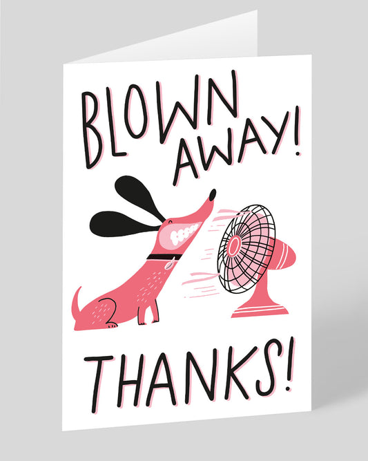 Personalised Blown Away Thank You Card