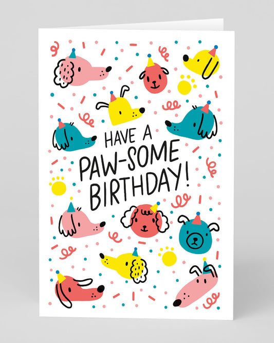 Personalised Pawsome Birthday Card
