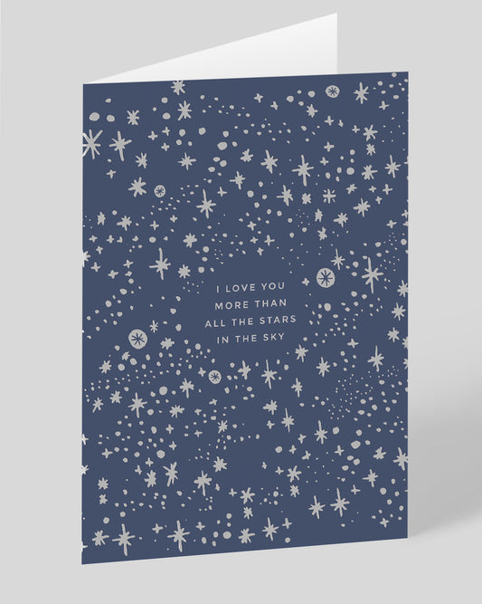 Personalised Stars In The Sky Greeting Card
