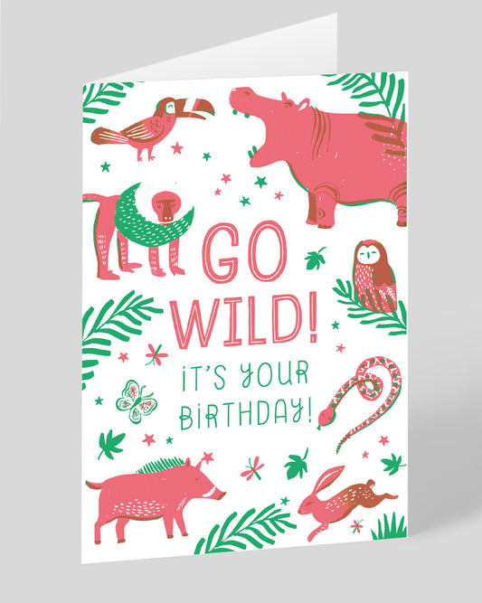 Personalised Jungle Birthday Card