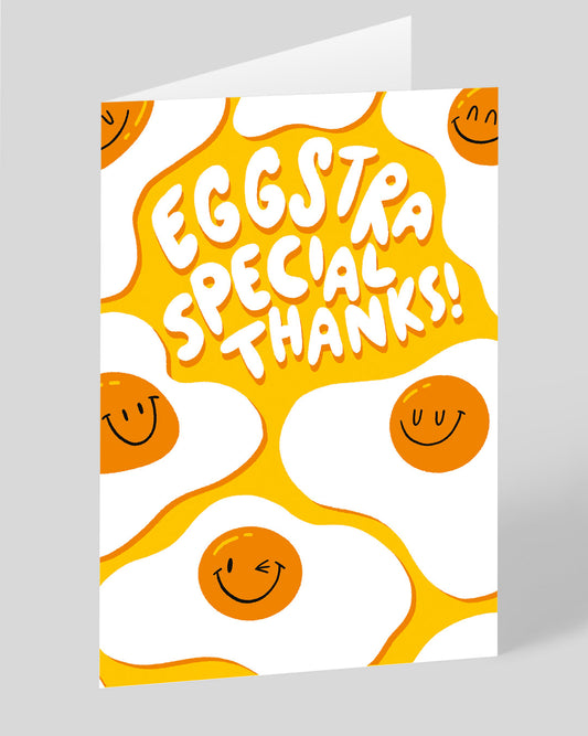Personalised Eggstra Special Thank You Card