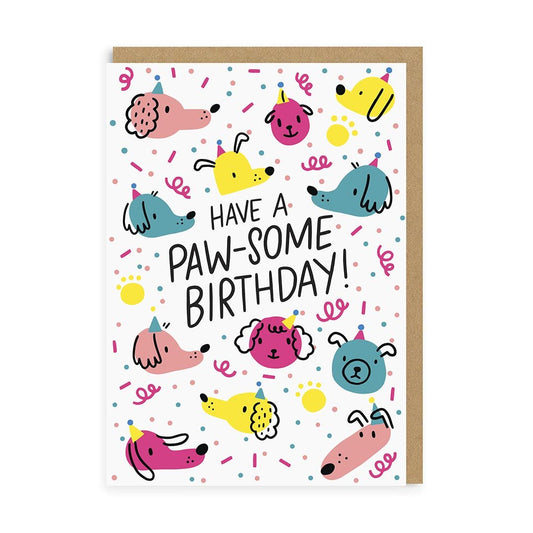 Pawsome Birthday Greeting Card