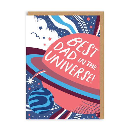 Best Dad Universe Greeting Card