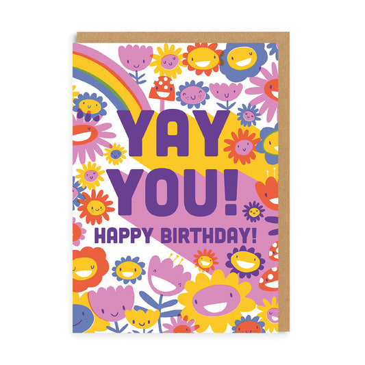 Yay You Flowers Birthday Card