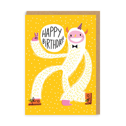 Yeti Happy Brithday Card