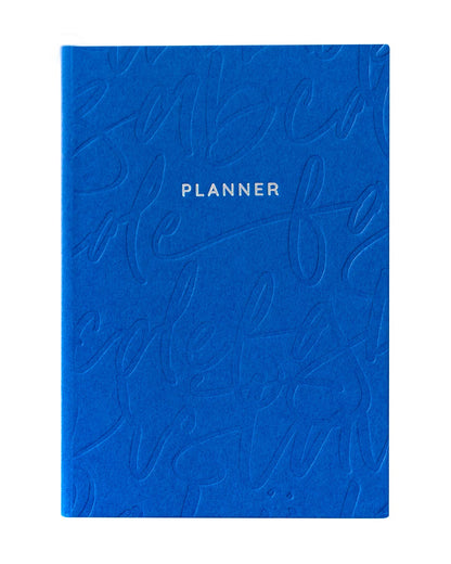 Blue Calligraphy Daily Planner