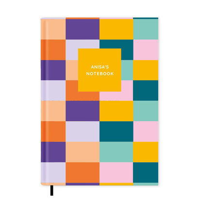 Colour Blocks Personalised Notebook A5