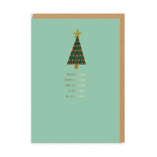 Merry Dead Tree Christmas Card