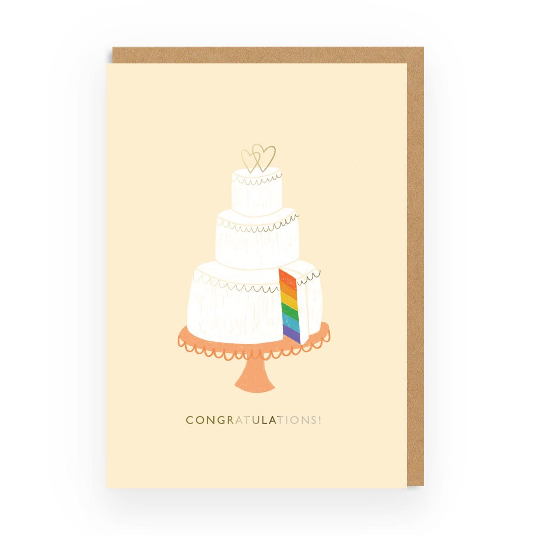 Congratulations Wedding Cake Greeting Card