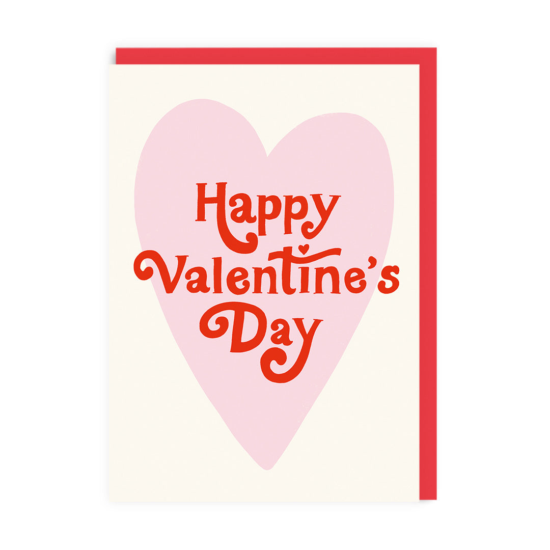Retro Heart Valentines Day Card