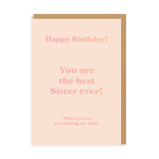 Best Sister Ever Birthday Card