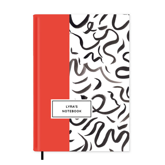 Ink Squiggles Personalised Notebook A5